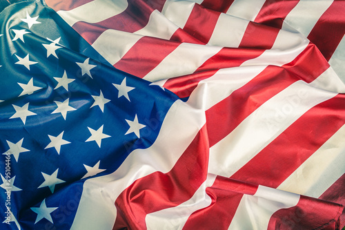Fototapeta Naklejka Na Ścianę i Meble -  Closeup american flag background
