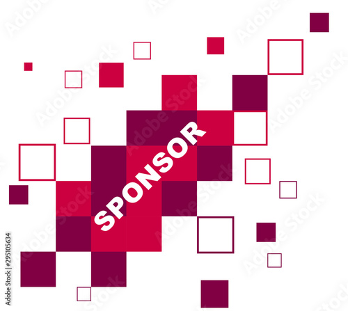 red vector banner sponsor
