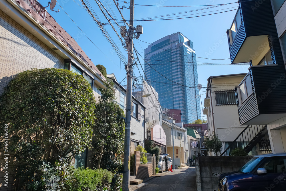 Naklejka premium 東京 恵比寿 住宅街 恵比寿3丁目