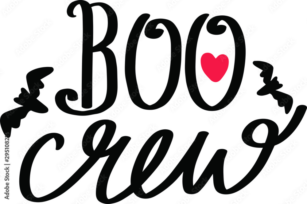 Obraz premium Cute vector halloween illustration. Halloween lettering