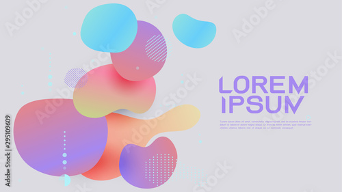Abstract modern geometric background. Fluid shapes composition, banner for replace text. Vector illustration