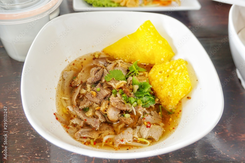 Spicy noodle soup with pork Spicy noodle soup with pork