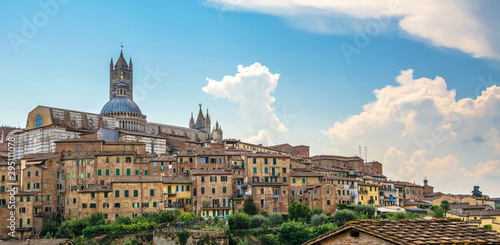 The medieval city of Siena in Tuscany in Italy