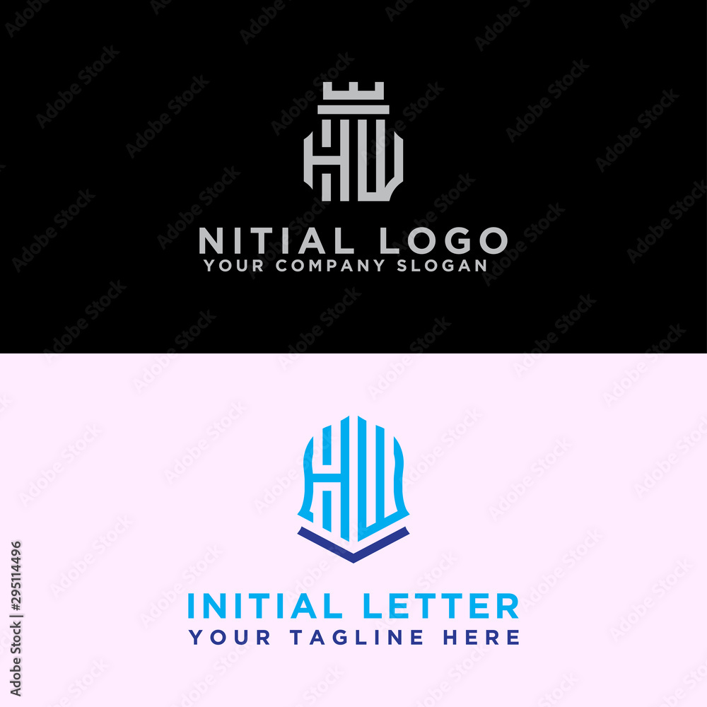 Modern Logo Set of HW logo designs, which inspire all companies. -Vectors