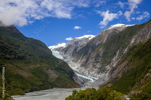 View of the Franz Joseph Glacier in New Zealand