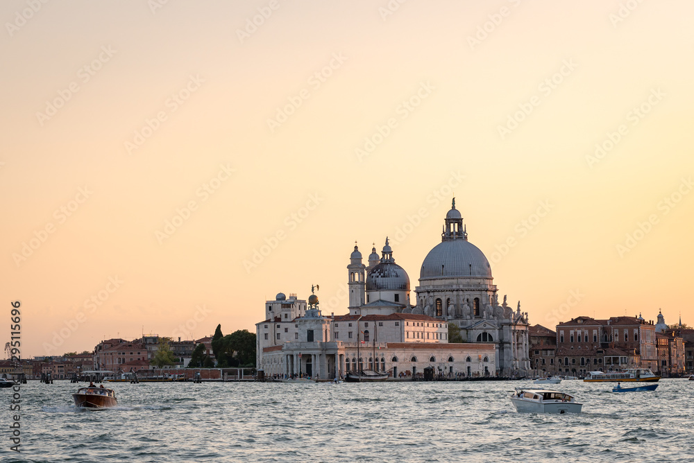 Basilica di Santa Maria della Salute from Grand Canal, Venice, Italy,