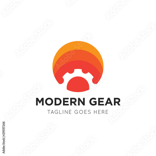 gear logo and icon vector illustration design template