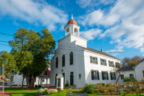 New Castle Congregational Church on Main Street in New Castle, New Hampshire, USA.