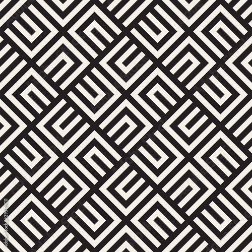 Vector seamless lines mosaic pattern. Modern stylish abstract texture. Repeating geometric tiles with stripe elements