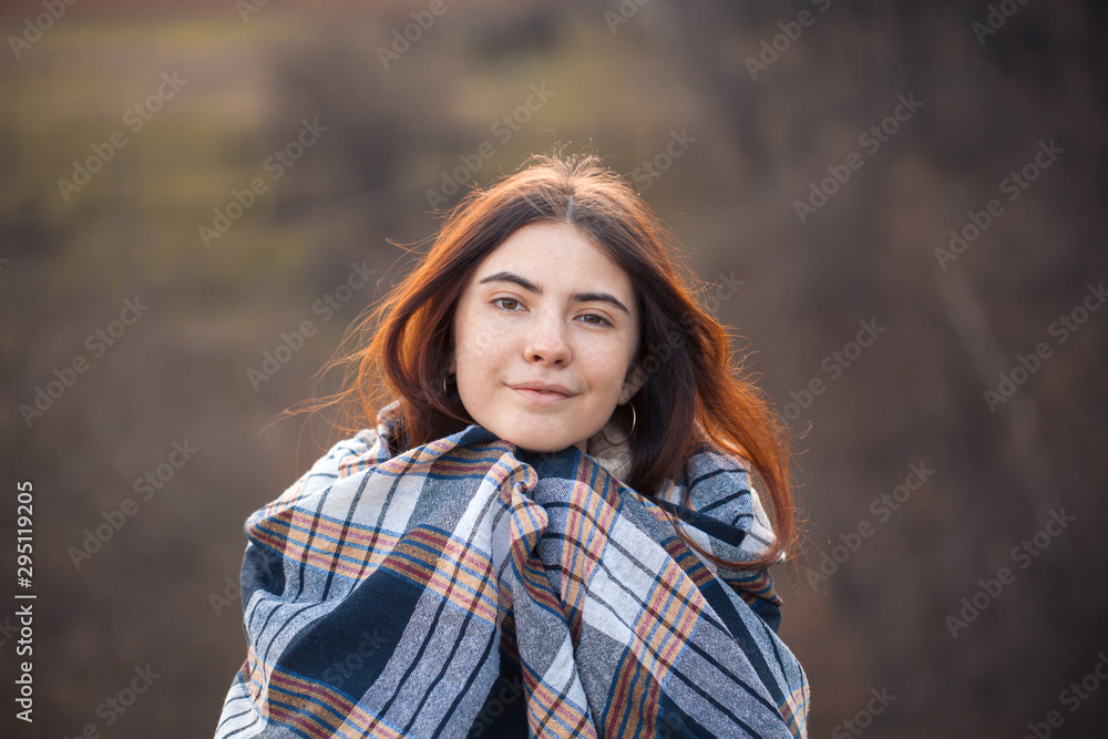 Portrait of beautiful young woman outdoors Portrait of beautiful young woman outdoors