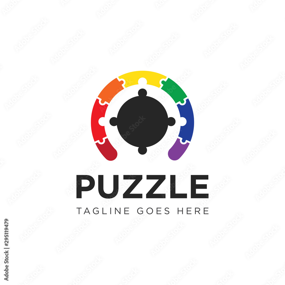 puzzle logo and icon vector illustration design template puzzle logo and icon vector illustration design template