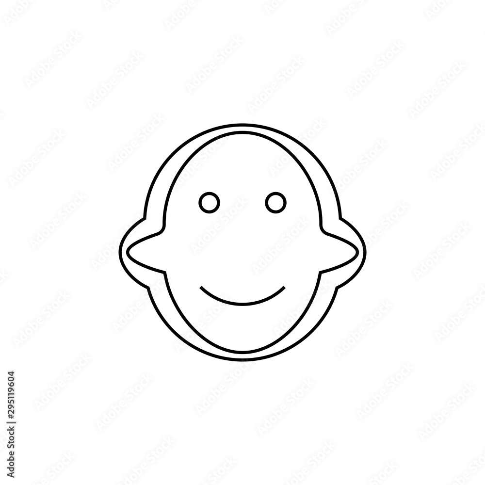 Fototapeta premium Cartoon head icon. User profile face symbol