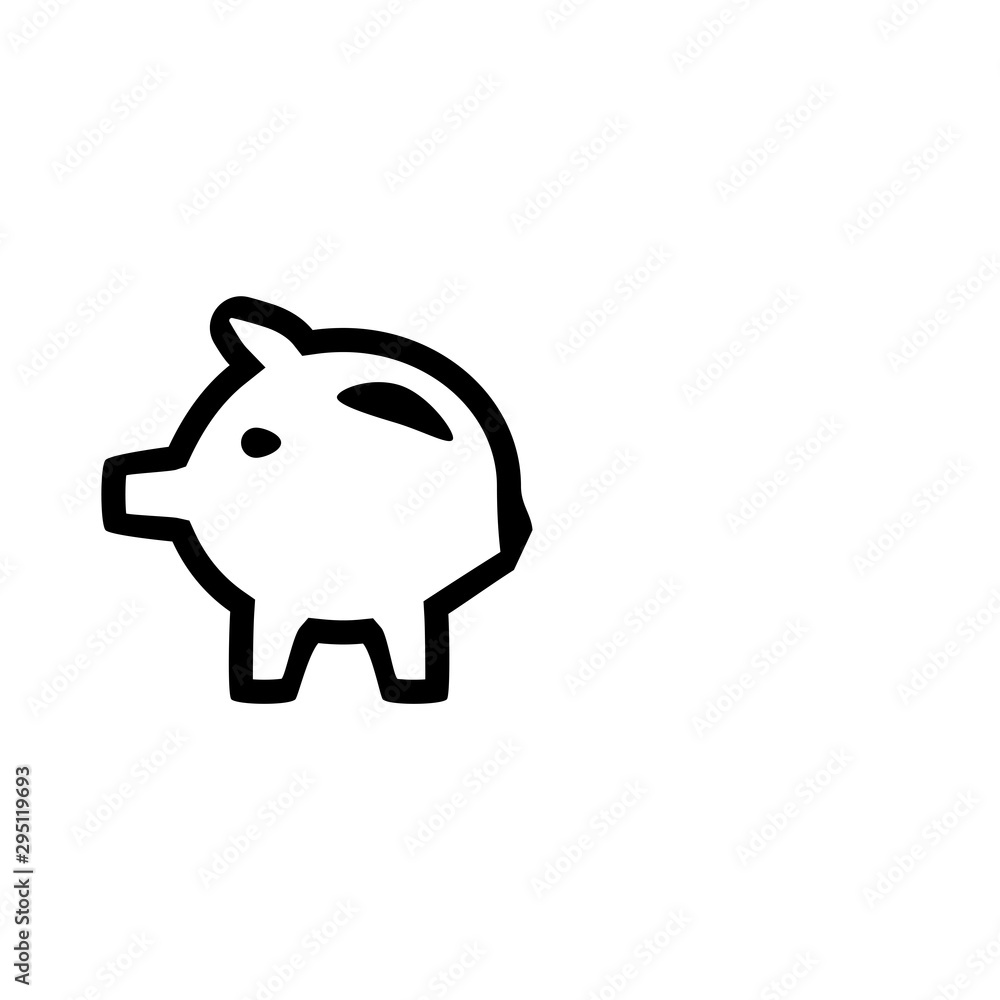 Piggy money box icon. Coin safe symbol Piggy money box icon. Coin safe symbol