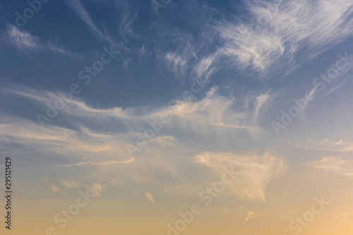 Beautiful air clouds at sunset