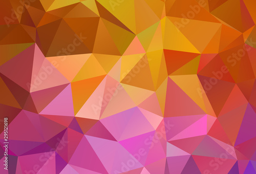 Light Pink  Yellow vector low poly texture.