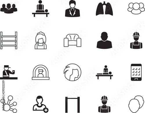 people vector icon set such as: brotherhood, bar, officer, home, interview, welcome, traffic, globe, pixel, decorative, lobby, salon, interior, holiday, mop, data, cell, industrial, long, activity