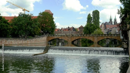 Maxbrucke on the Pegnitz river in Nuremberg