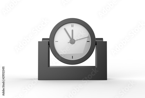 Standard Desk Clock For promotional branding. 3d render illustration.