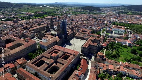 Fly above  Santiago de Compostela | Spain (aerial footage 4k)