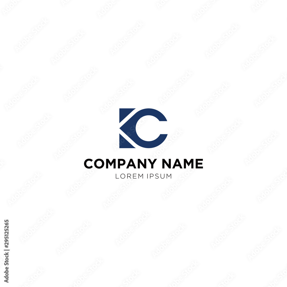 Logo design Inspiration for companies from the initial letters logo KC icon Logo design Inspiration for companies from the initial letters logo KC icon