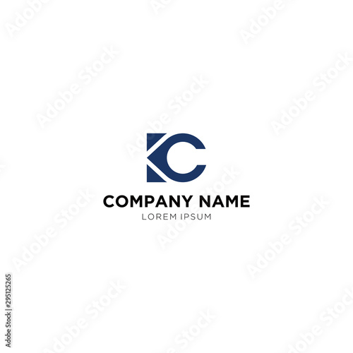 Logo design  Inspiration for companies from the initial letters logo KC icon