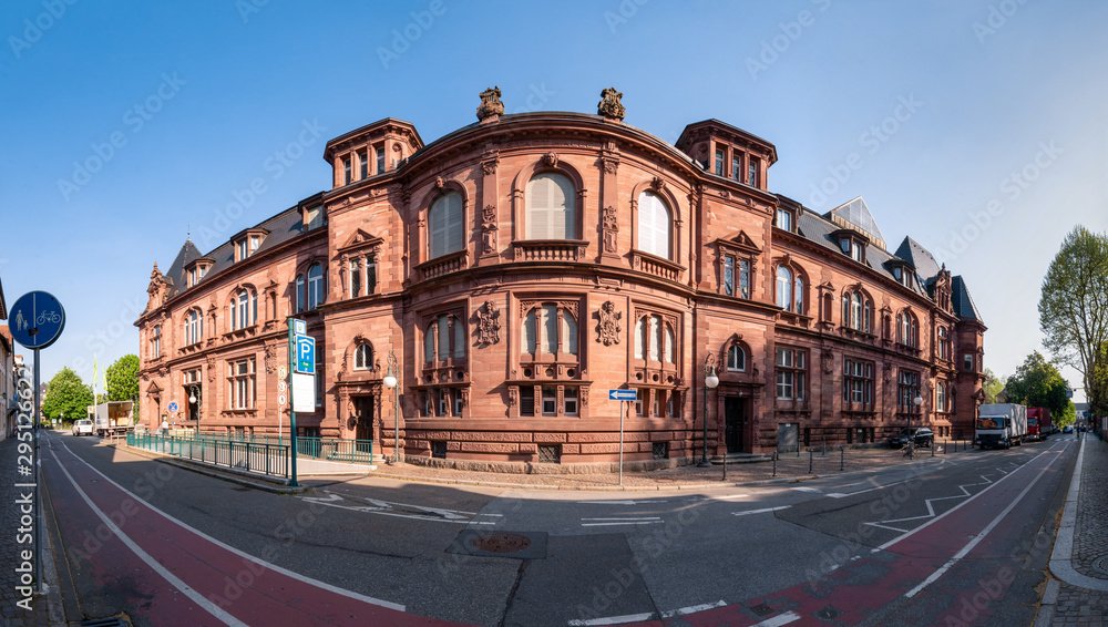 Historic congress center building in Heidelberg, Germany
