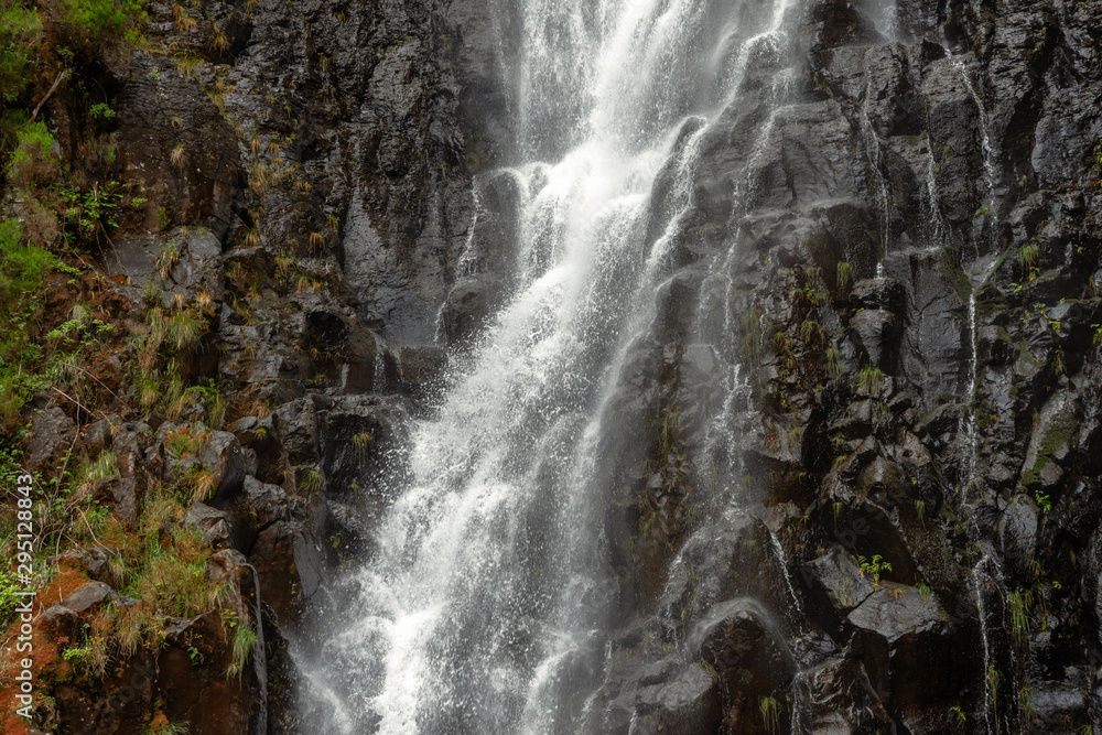 powerful waterfall closeup