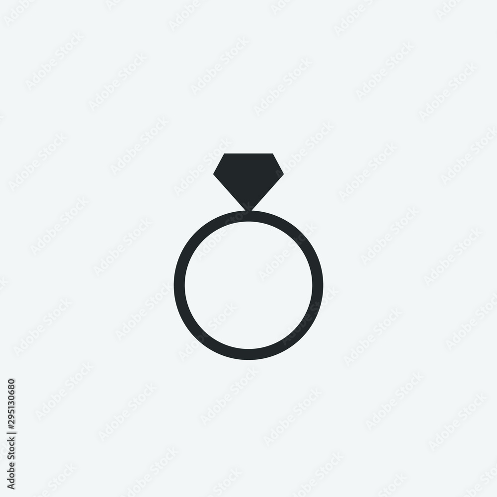 diamond ring vector icon illustration sign