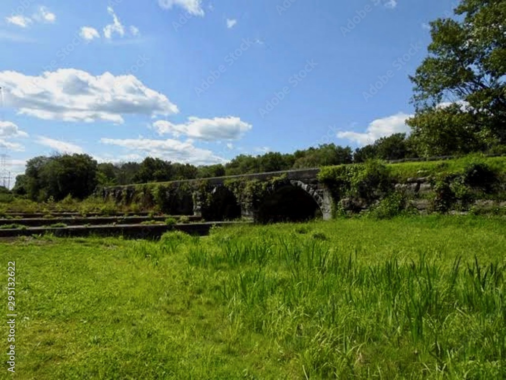 Views of aqueducts from the historic Erie Canal in New York state Views of aqueducts from the historic Erie Canal in New York state