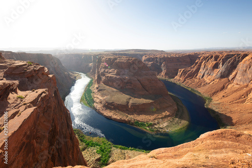 Horseshoe Bend, Page, AZ, USA. View of Horsehoe Bend from viewpoint.