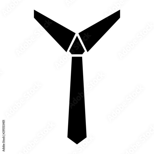 Simple Tie Icon Vector. Neck illustration symbol. Man apparel sign or logo.