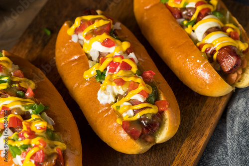 Canvas Print Homemade Sonoran Hot Dogs