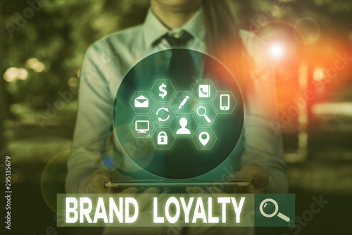 Wallpaper Mural Writing note showing Brand Loyalty. Business concept for Repeat Purchase Ambassador Patronage Favorite Trusted Torontodigital.ca