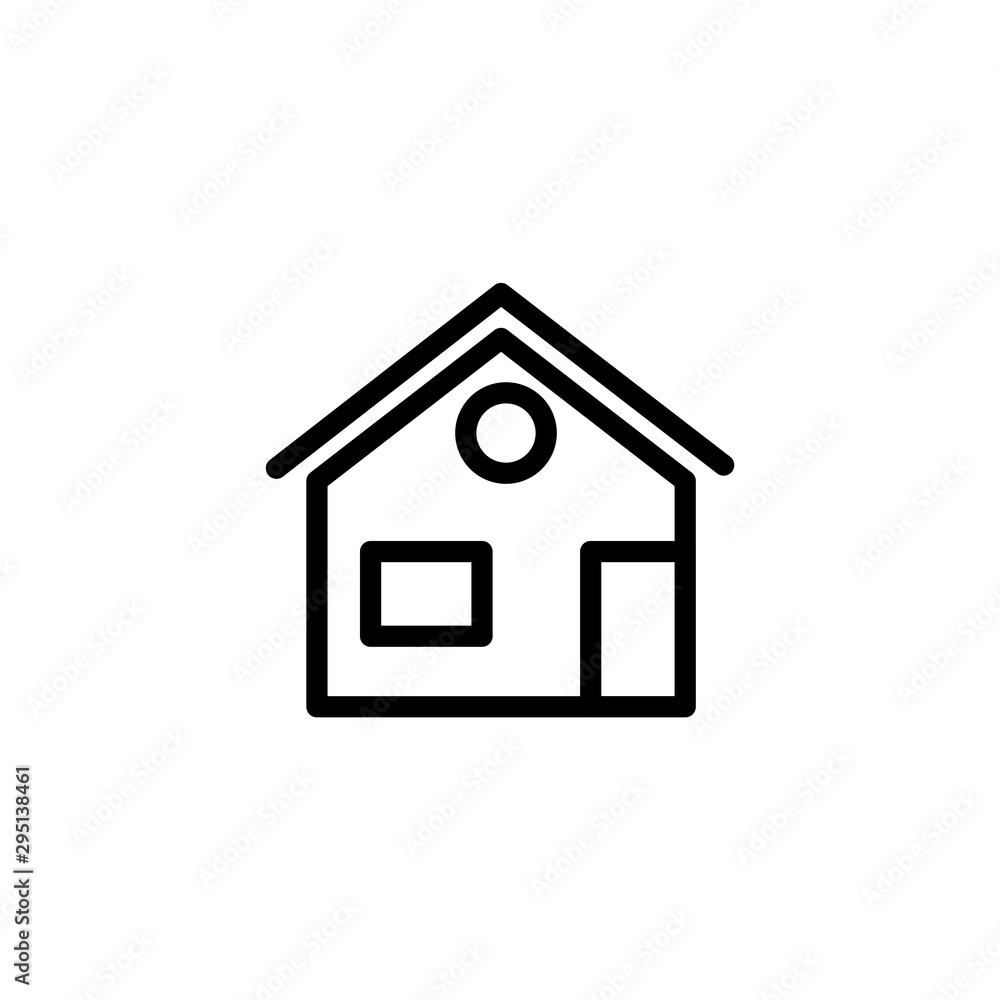 house line simple vector icon house line simple vector icon