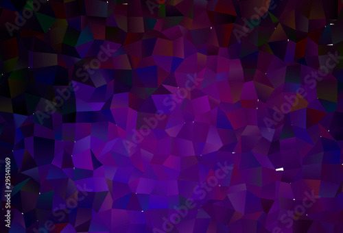 Dark Purple vector polygon abstract background.