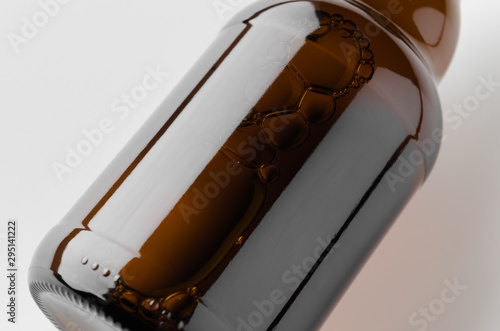 Steinie beer bottle mockup. photo