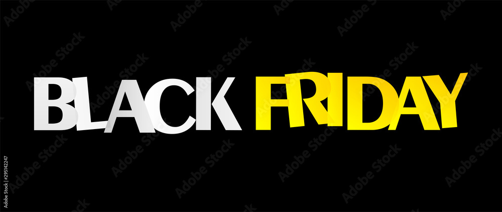 Black Friday sale simple vector banner Black Friday sale simple vector banner