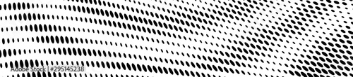Abstract monochrome halftone. Chaotic waves vector pattern