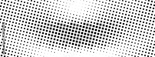 Abstract monochrome halftone. Chaotic waves vector pattern