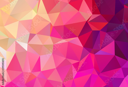 Light Pink, Yellow vector abstract mosaic background.
