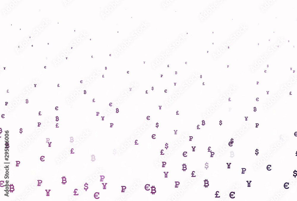 Light Purple, Pink vector layout with banking symbols.