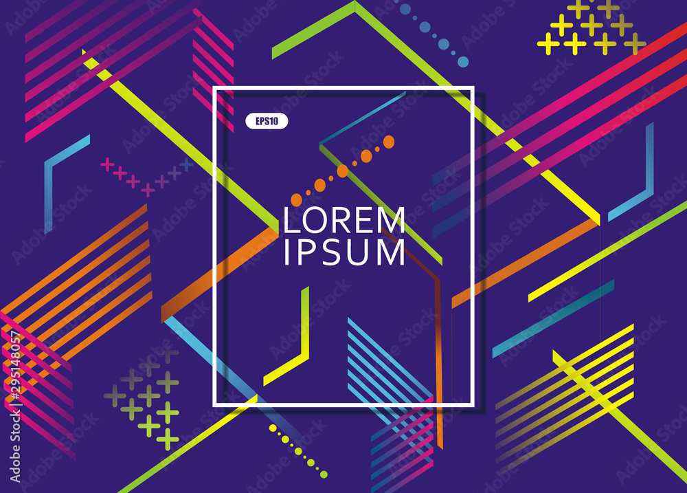 Flat geometric pattern with white frame, can be used for brochures, banners, placards, posters, flyers. Flat geometric pattern with white frame, can be used for brochures, banners, placards, posters, flyers.