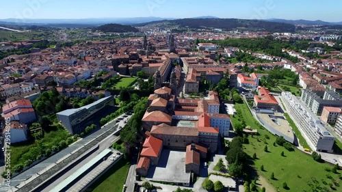 Fly above  Santiago de Compostela | Spain (aerial footage 4k)
