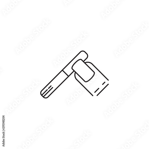 beauty nail with file line icon
