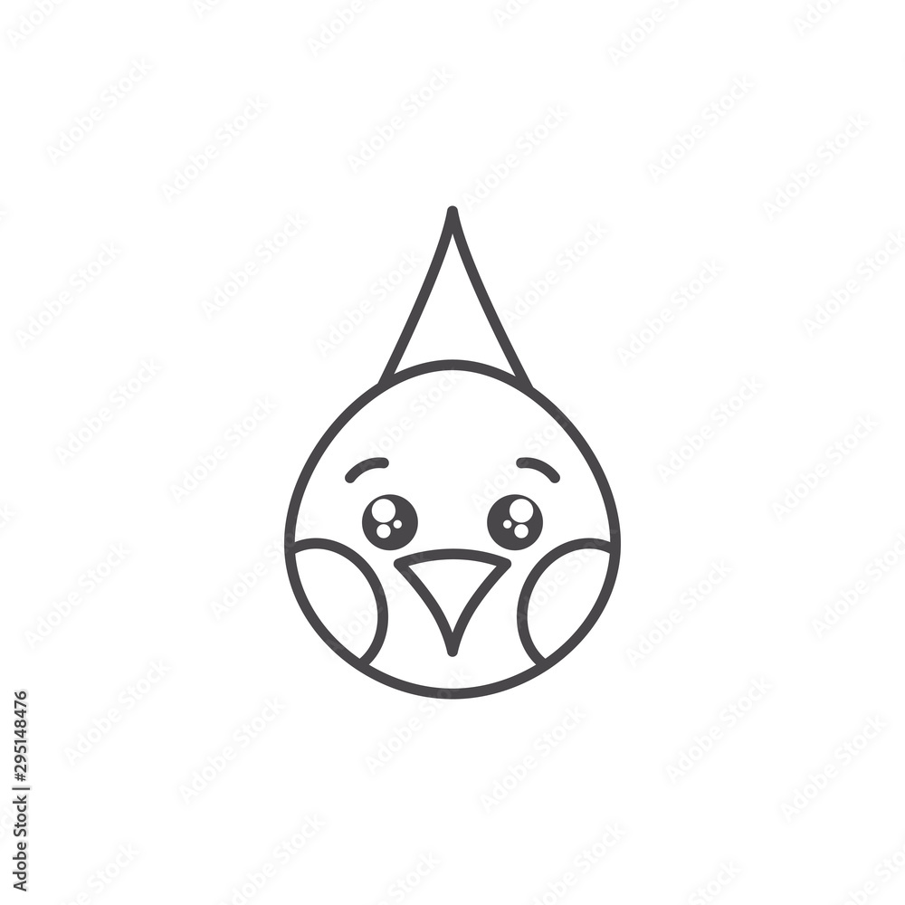 cute bird animal farm line style icon cute bird animal farm line style icon