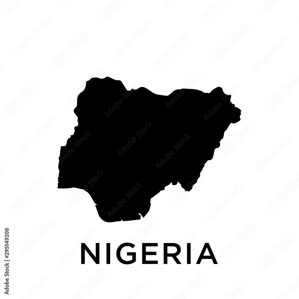 Nigeria map vector design template