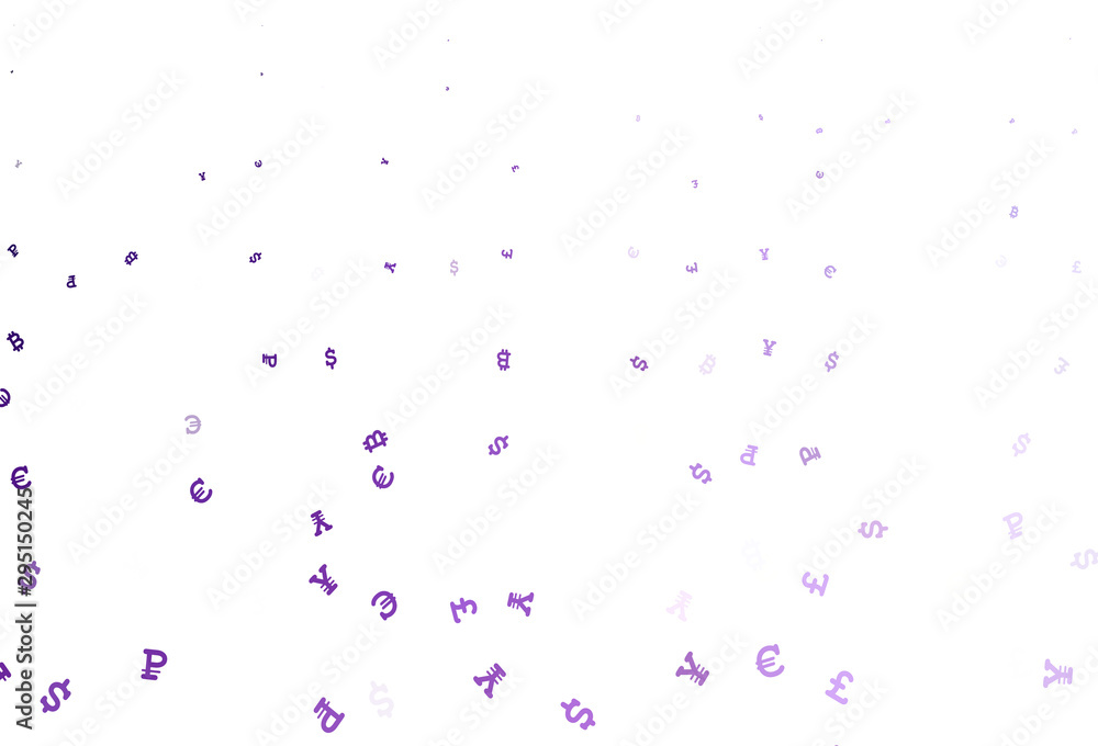 Light Purple, Pink vector template with currency. Light Purple, Pink vector template with currency.