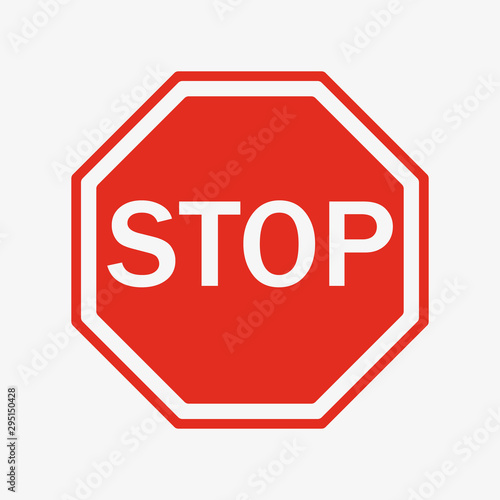 Vector Stop Sign Icon. stop traffic symbol. traffic regulatory warning stop symbol