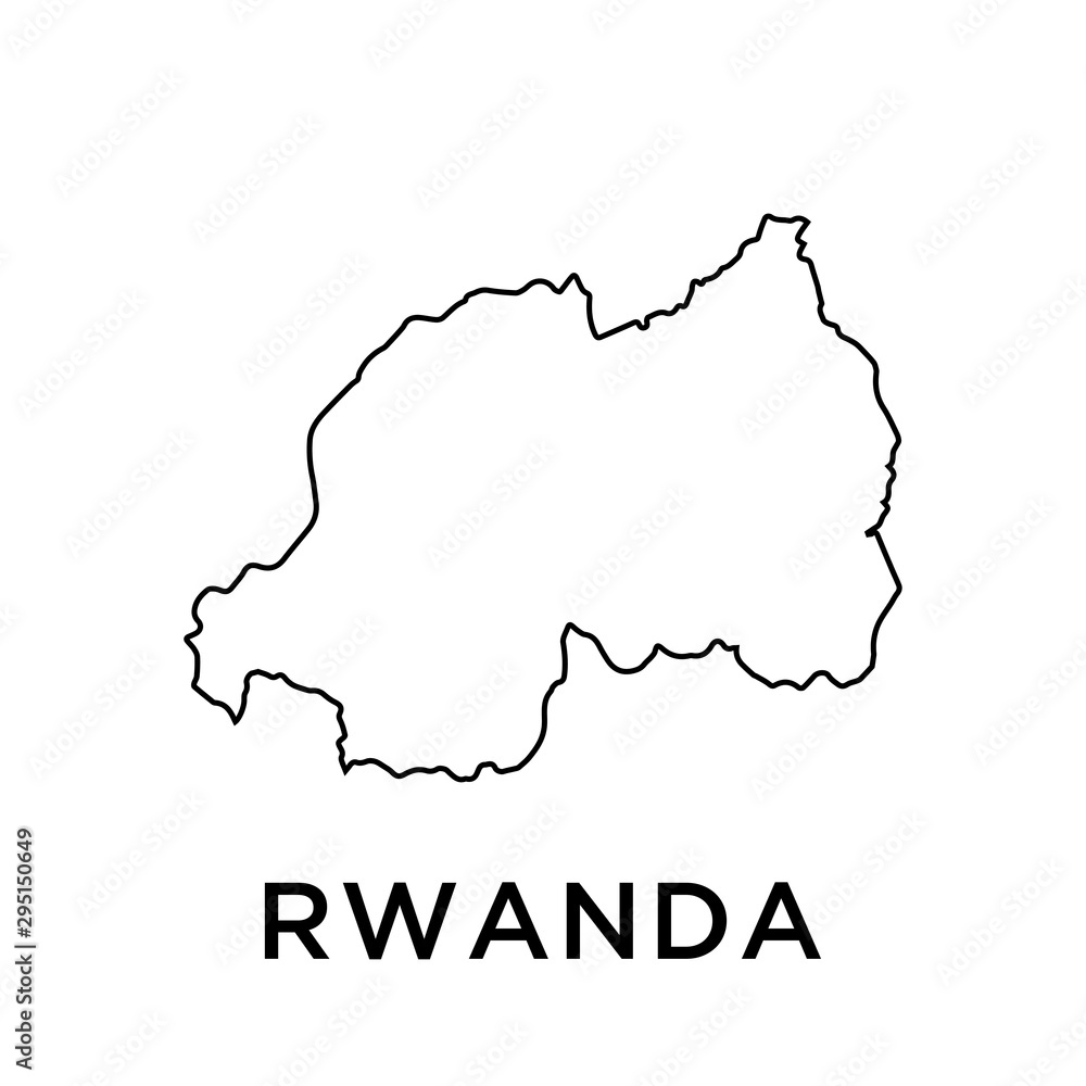 Rwanda map vector design template
