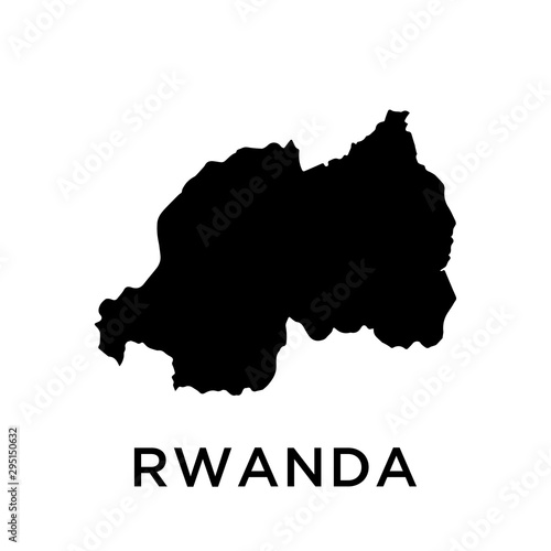 Rwanda map vector design template